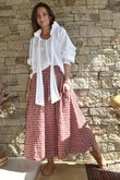 Nonni Gingham Ripley Skirt Sangria